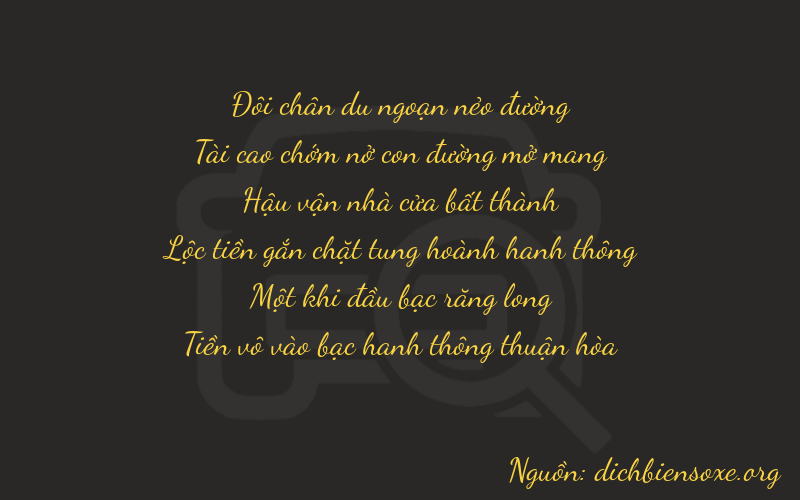 Thơ dịch biển số xe 23710