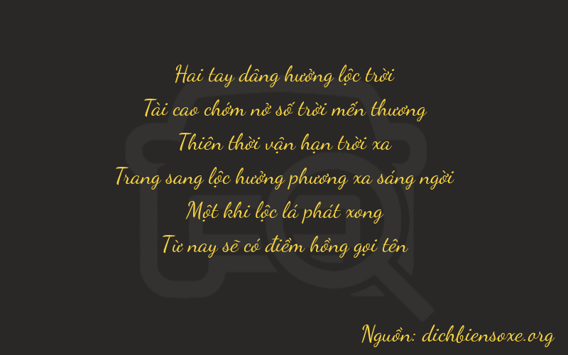 Thơ dịch biển số xe 23715