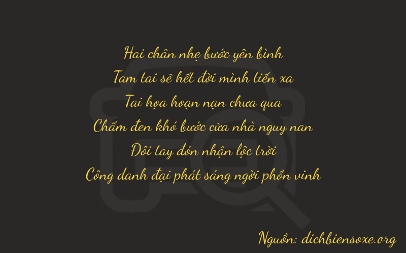 Thơ dịch biển số xe 23721
