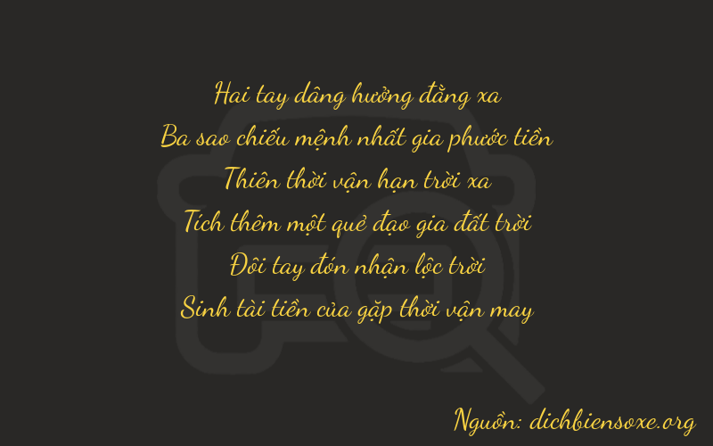 Thơ dịch biển số xe 23725
