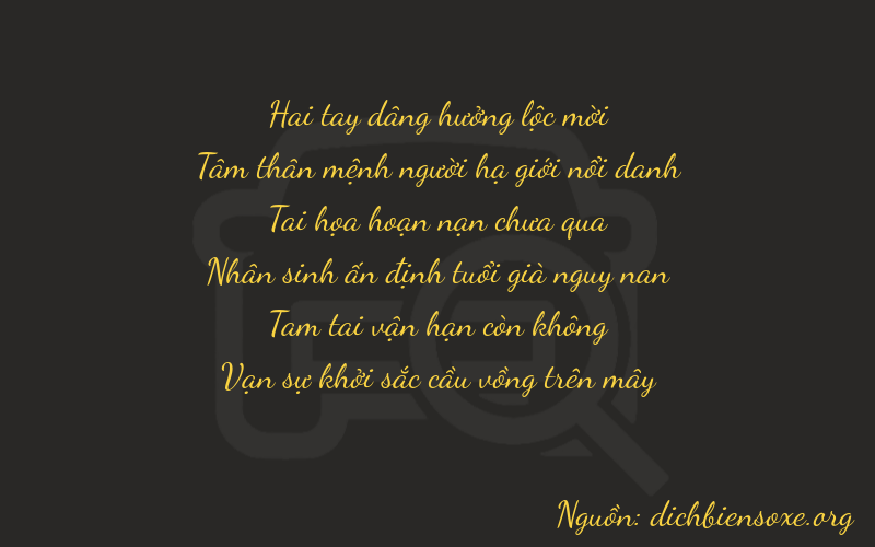Thơ dịch biển số xe 23731