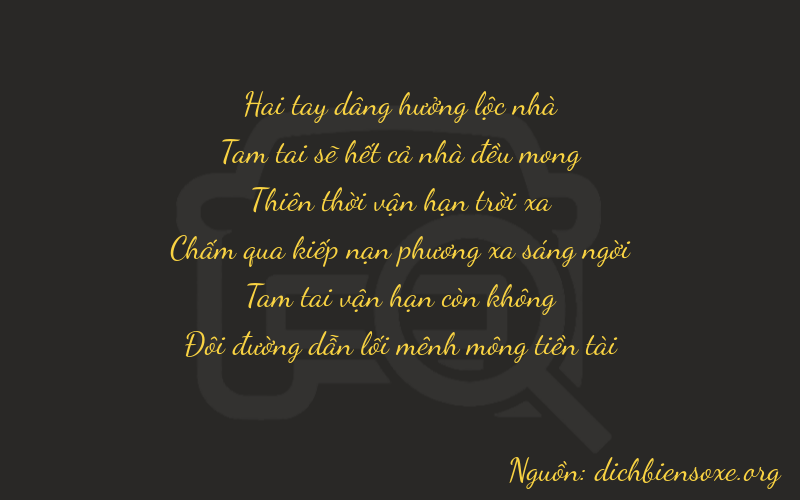 Thơ dịch biển số xe 23732