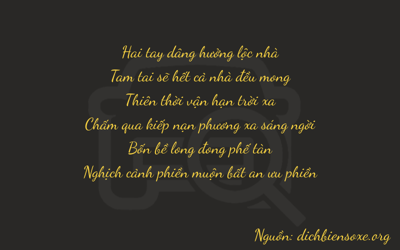 Thơ dịch biển số xe 23741