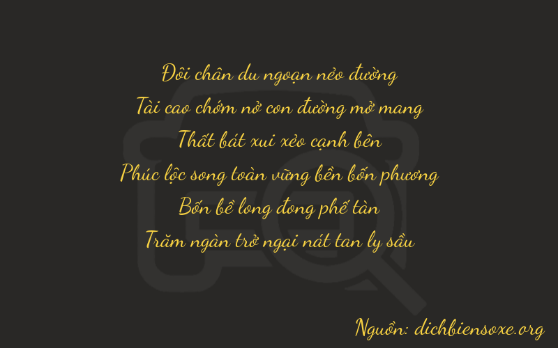 Thơ dịch biển số xe 23746