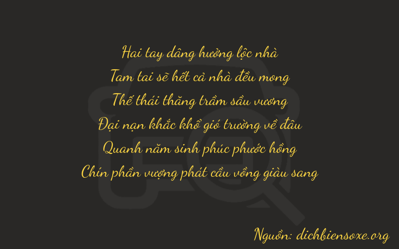 Thơ dịch biển số xe 23759