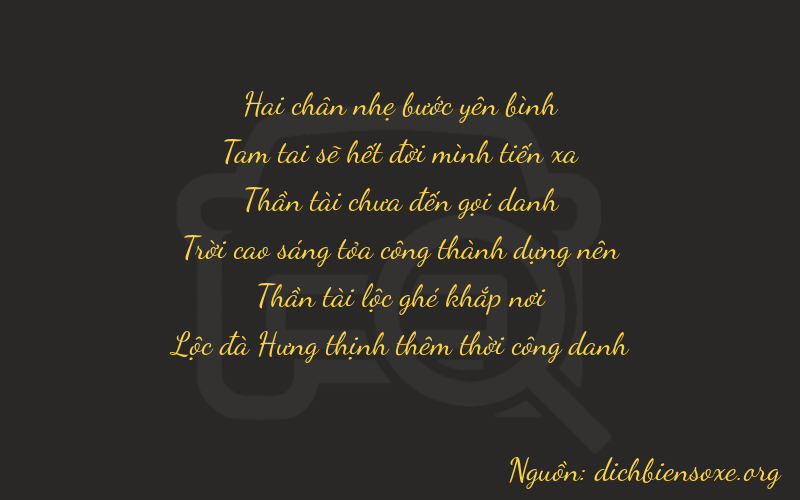 Thơ dịch biển số xe 23766