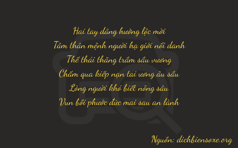 Thơ dịch biển số xe 23767
