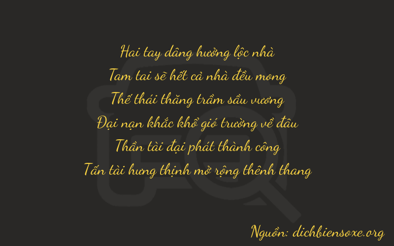 Thơ dịch biển số xe 23768