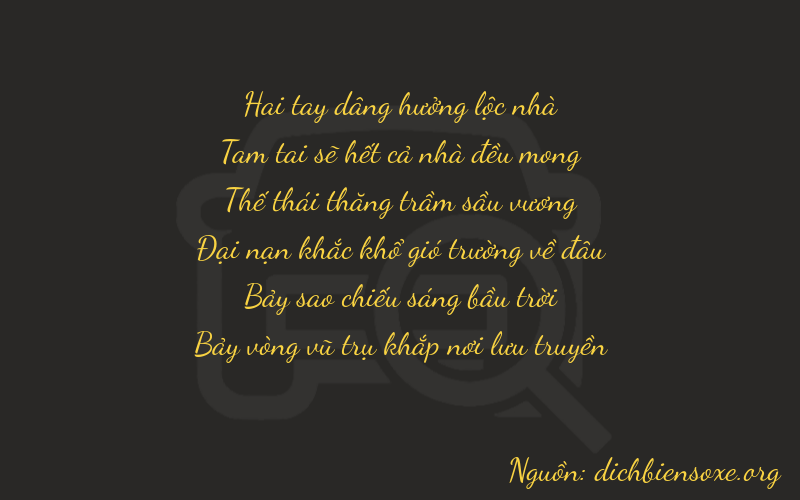 Thơ dịch biển số xe 23777