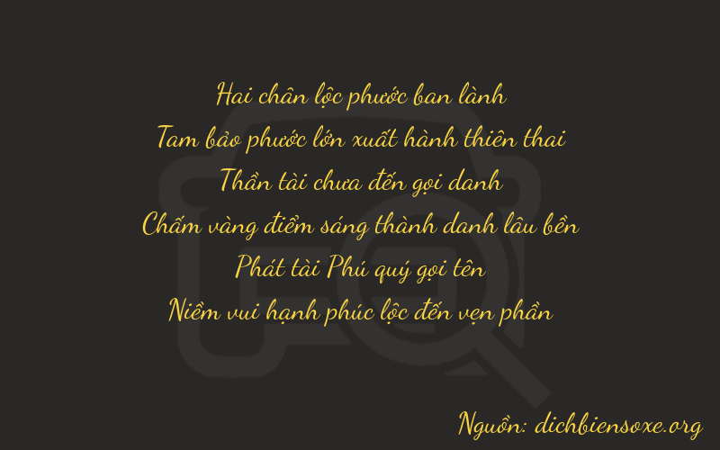 Thơ dịch biển số xe 23783