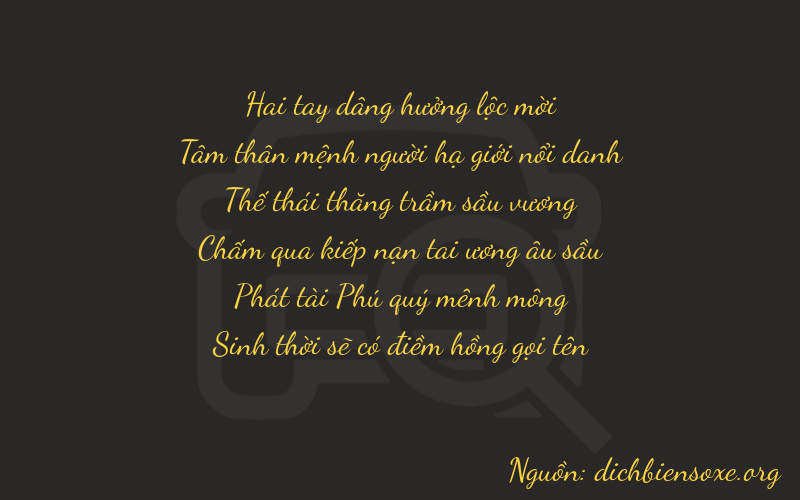 Thơ dịch biển số xe 23785