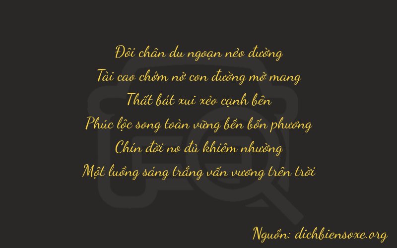 Thơ dịch biển số xe 23791