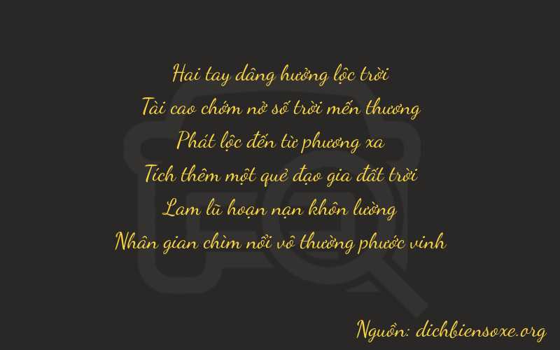 Thơ dịch biển số xe 23814
