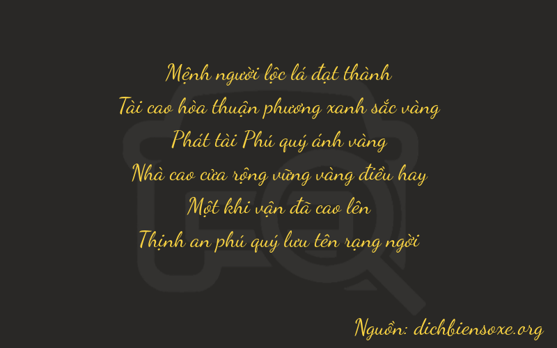 Thơ dịch biển số xe 23817