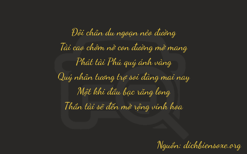 Thơ dịch biển số xe 23818