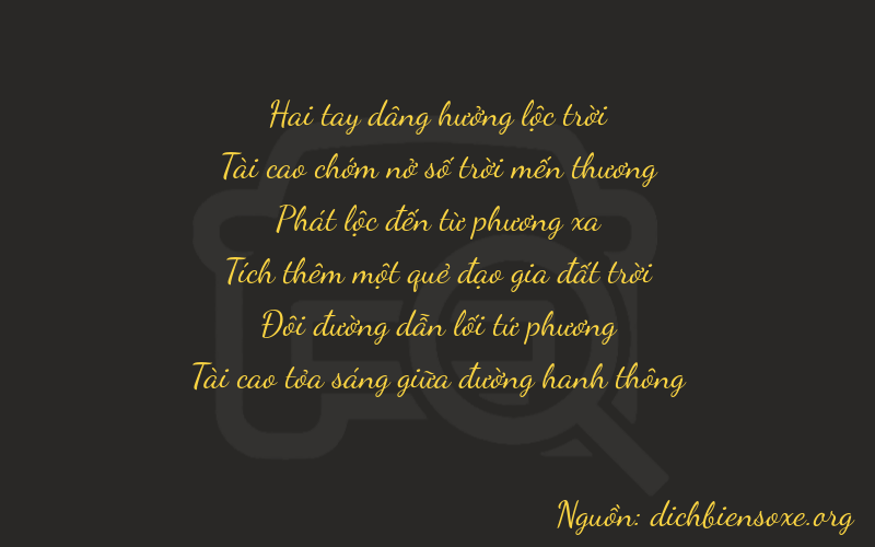 Thơ dịch biển số xe 23823