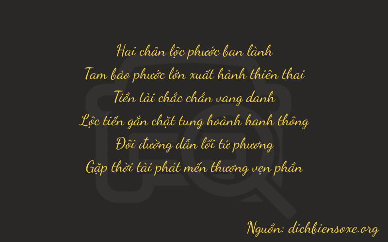 Thơ dịch biển số xe 23828