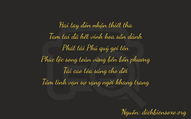 Thơ dịch biển số xe 23834