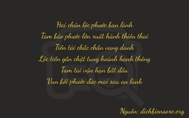 Thơ dịch biển số xe 23837