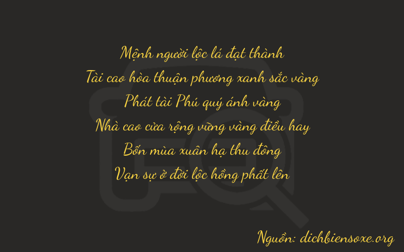 Thơ dịch biển số xe 23844