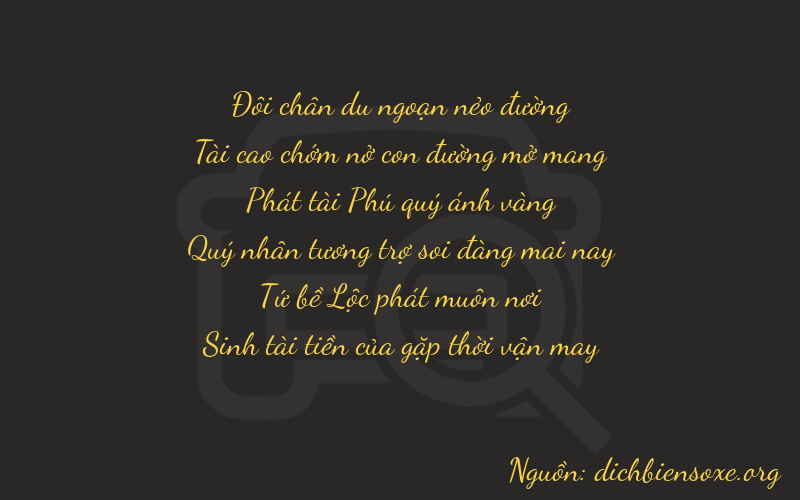 Thơ dịch biển số xe 23845