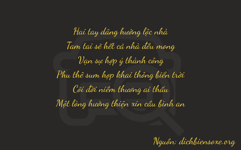 Thơ dịch biển số xe 23849