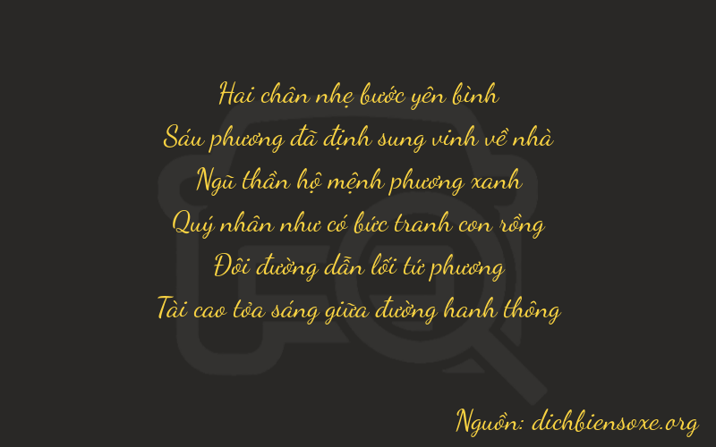 Thơ dịch biển số xe 26523