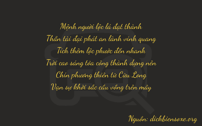 Thơ dịch biển số xe 26691