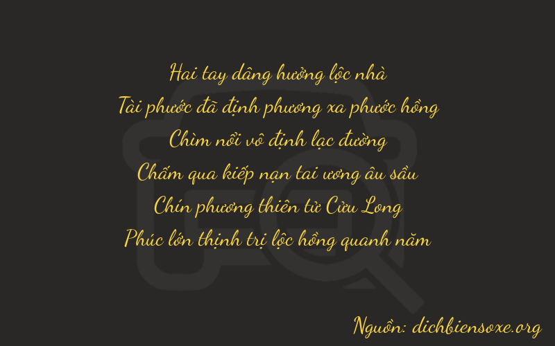 Thơ dịch biển số xe 26696