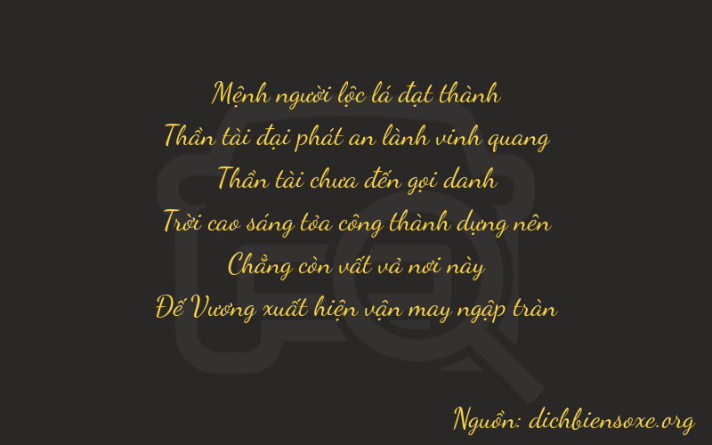 Thơ dịch biển số xe 26709