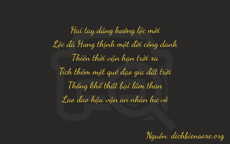 Thơ dịch biển số xe 26713