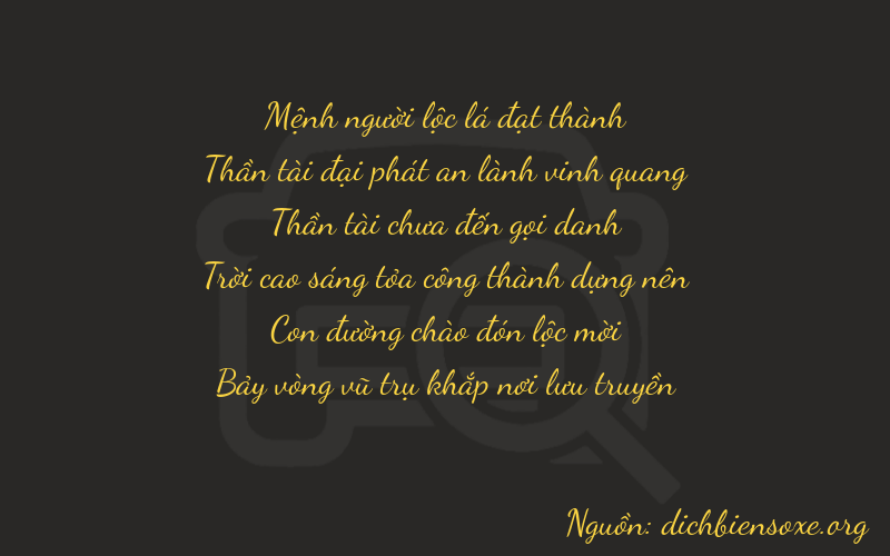 Thơ dịch biển số xe 26727