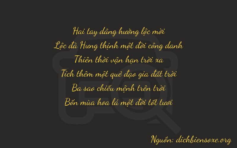 Thơ dịch biển số xe 26731