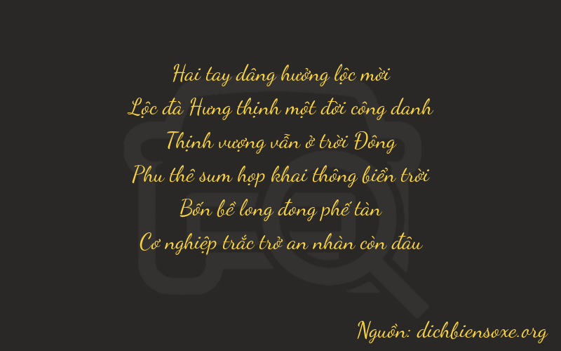 Thơ dịch biển số xe 26749
