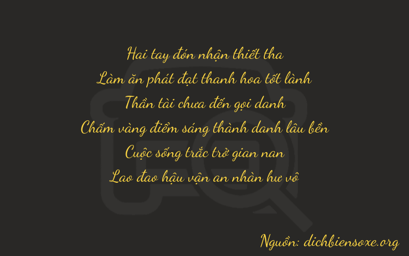 Thơ dịch biển số xe 26753
