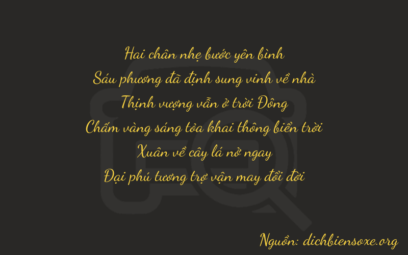 Thơ dịch biển số xe 26766