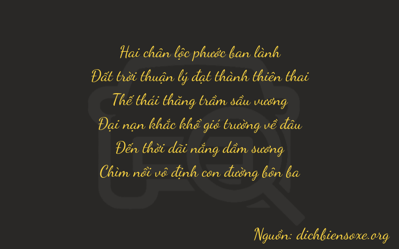 Thơ dịch biển số xe 26783