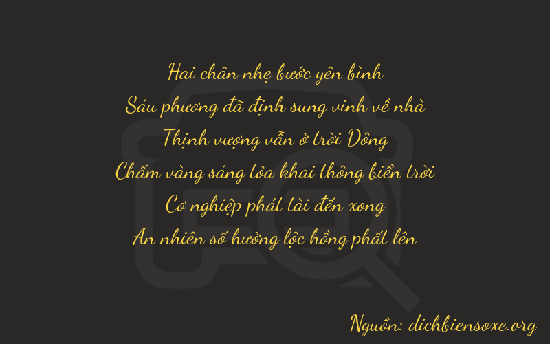 Thơ dịch biển số xe 26784