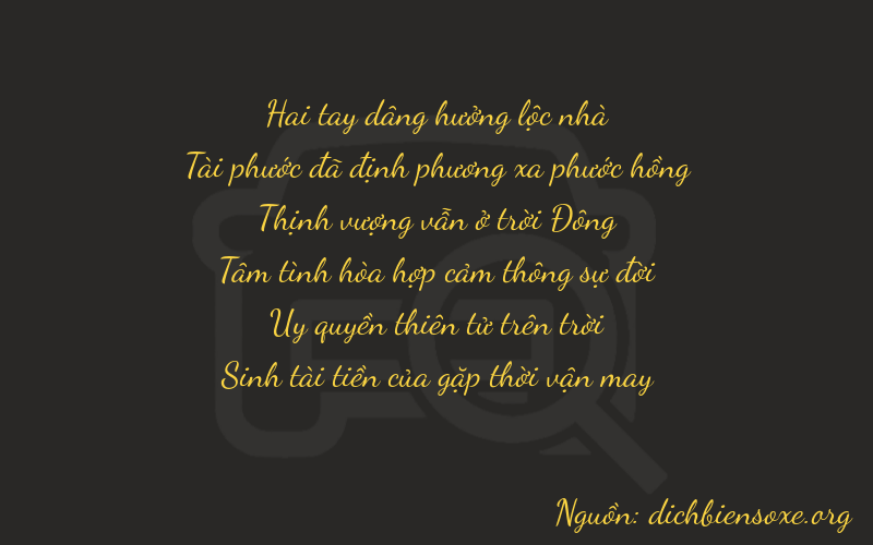 Thơ dịch biển số xe 26795