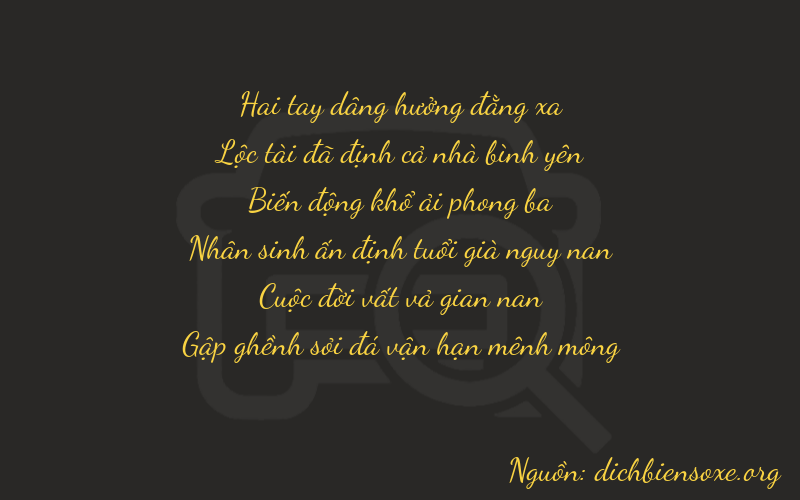 Thơ dịch biển số xe 26878