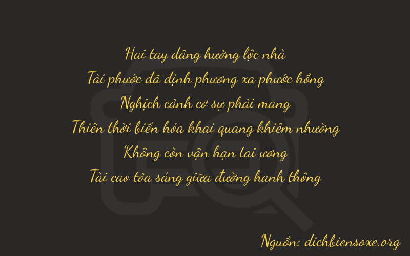 Thơ dịch biển số xe 26903