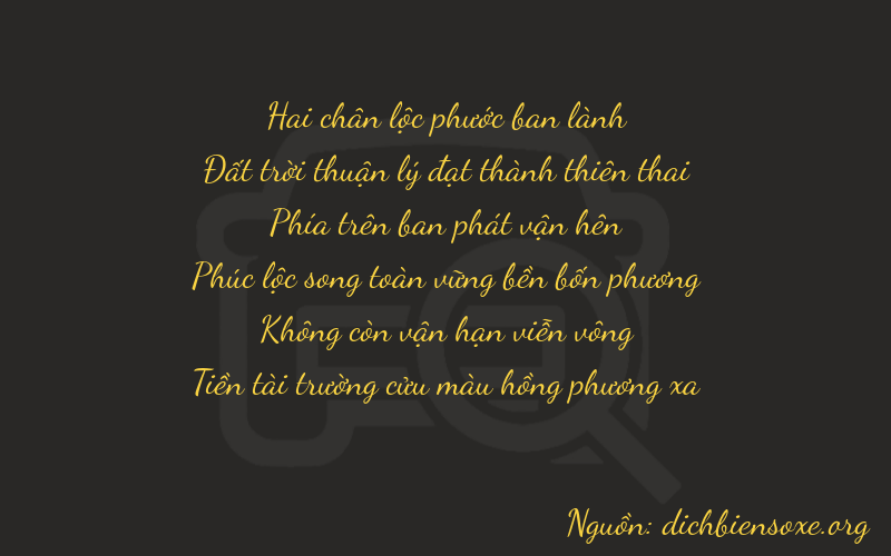 Thơ dịch biển số xe 26909