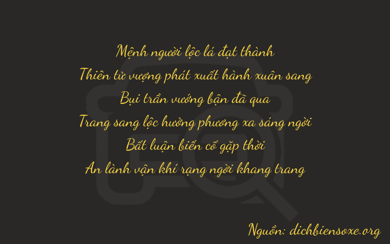 Thơ dịch biển số xe 29304