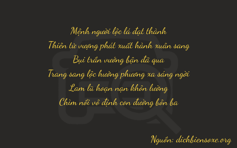 Thơ dịch biển số xe 29313