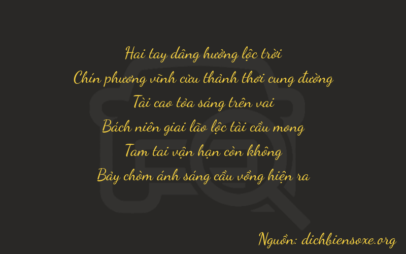 Thơ dịch biển số xe 29337