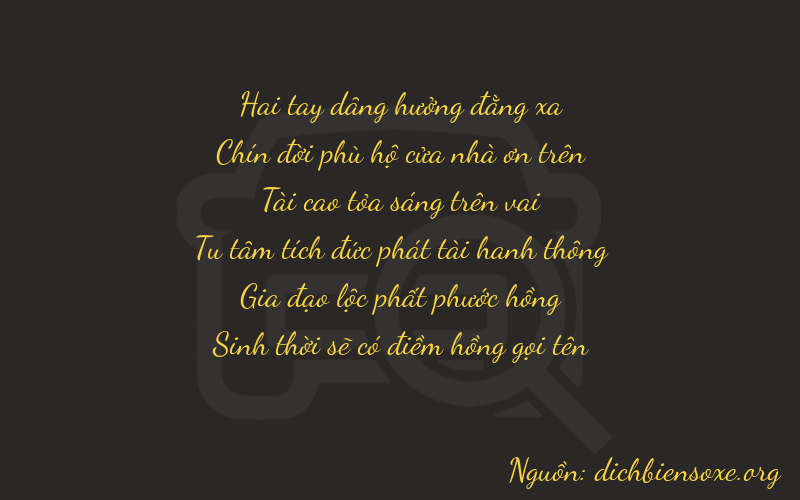 Thơ dịch biển số xe 29365
