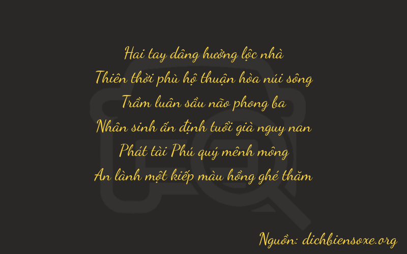Thơ dịch biển số xe 29381