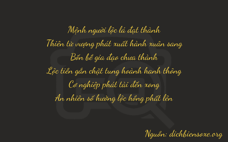 Thơ dịch biển số xe 29484