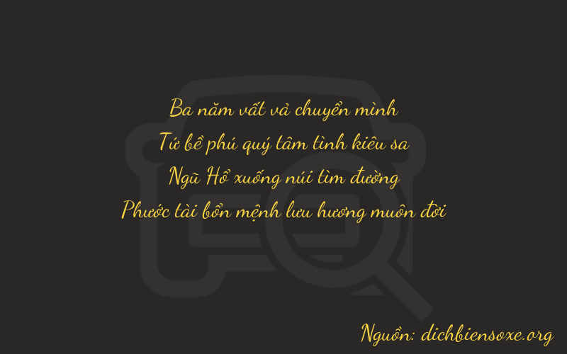 Thơ dịch biển số xe 3456