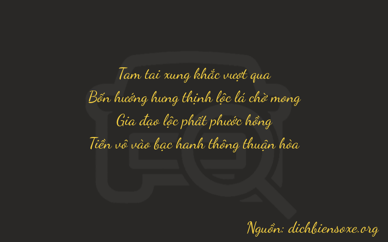 Thơ dịch biển số xe 3460